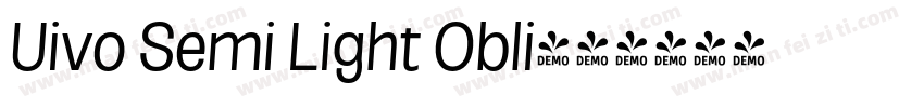 Uivo Semi Light Obli字体转换